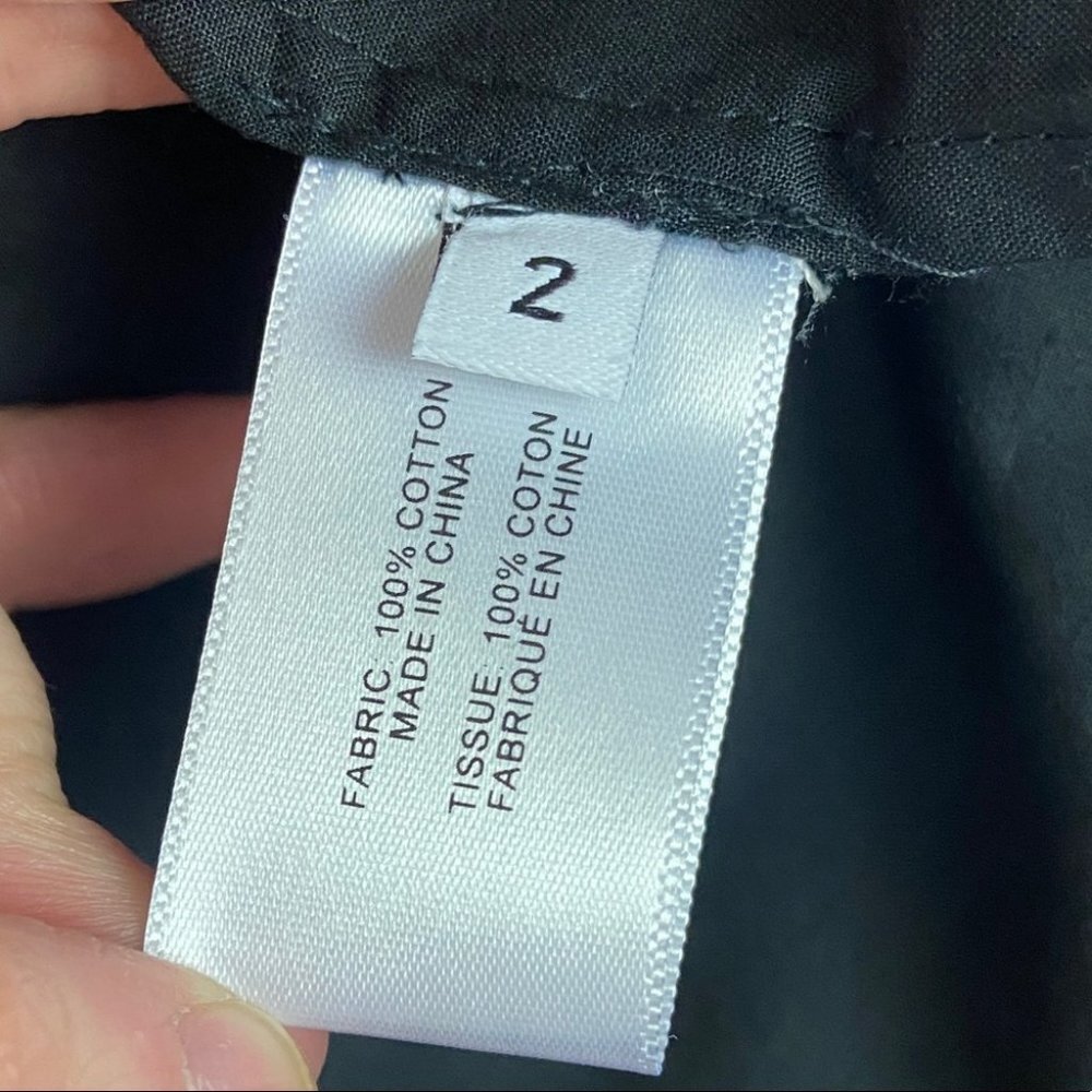 NEW Proenza Scouler Black Puff Sleeve Poplin Top Contrast Stitching Minimalist 2 - Picture 14 of 15